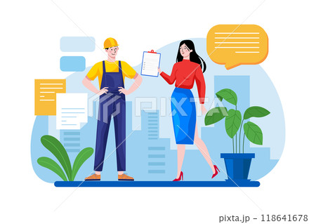 Covid 19 Rules Illustration concept on white background Covid 19 Rules Illustration concept on white background 118641678