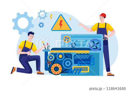 Covid 19 Rules Illustration concept on white background 118641680