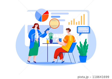 Covid 19 Rules Illustration concept on white background 118641699