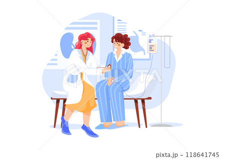 Female Doctor Doing Checkup of The Patient 118641745