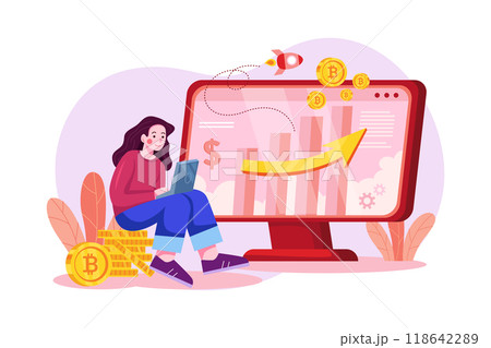 Crypto Trading 118642289