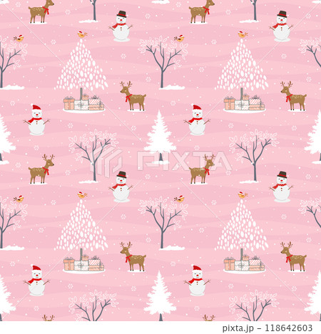 Winter holiday seamless pattern for decorative,celebrate party,fashion,fabric,textile,wrapping paper and all print Winter holiday seamless pattern for decorative,celebrate party,fashion,fabric,textile,wrapping paper and all print 118642603
