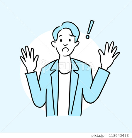 驚くビジネスマン 驚くビジネスマン 118643458