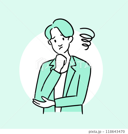 悩むビジネスマン 118643470