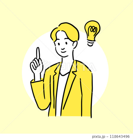 アイデアを思いついたビジネスマン 118643496