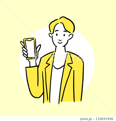スマホを持ったビジネスマン スマホを持ったビジネスマン 118643498