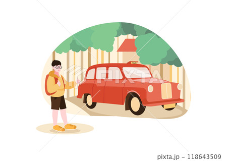 Young Boy Giving Feedback For The Car Service Young Boy Giving Feedback For The Car Service 118643509