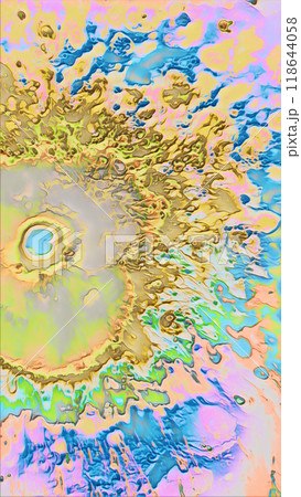 Colorful ink splash pastel blue yellow pink liquid paint splatter rainbow dye gradient dynamic fluid art illustration abstract background. 118644058