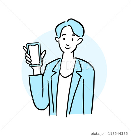 スマホを持ったビジネスマン 118644386