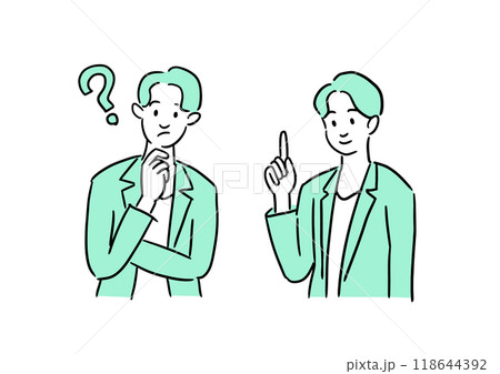 疑問が解決したビジネスマン 118644392