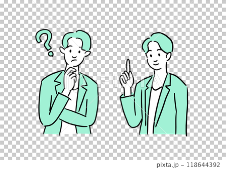 疑問が解決したビジネスマン 118644392