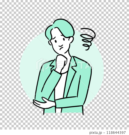 悩むビジネスマン 118644397