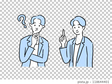 疑問が解決したビジネスマン 118644401