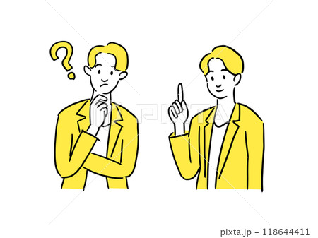 疑問が解決したビジネスマン 118644411