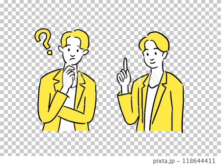 疑問が解決したビジネスマン 118644411
