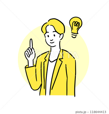 アイデアを思いついたビジネスマン 118644413