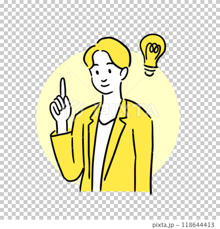 アイデアを思いついたビジネスマン 118644413