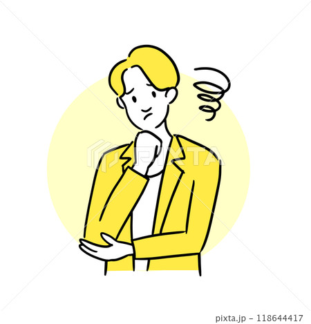 悩むビジネスマン 118644417