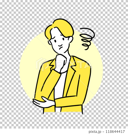 悩むビジネスマン 118644417