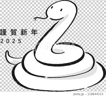 2025年　年賀状素材　巳年 118644513