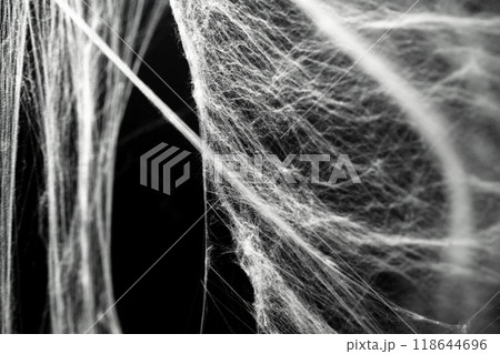 Spooky creepy cobweb spiders web covered a black background. Abstract halloween background. Spooky creepy cobweb spiders web covered a black background. Abstract halloween background. 118644696