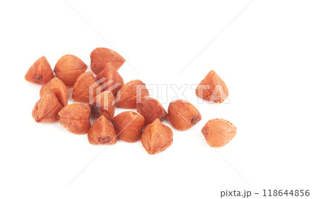Raw buckwheat on white 118644856