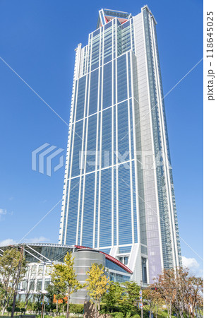 大阪市住之江区　快晴の大阪府咲洲庁舎（さきしまコスモタワー） 118645025