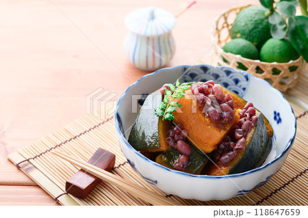 郷土料理 かぼちゃ いとこ煮 （ 従兄弟煮 ） 118647659