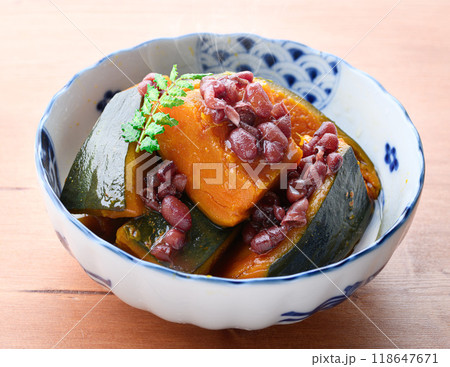 郷土料理 かぼちゃ いとこ煮 （ 従兄弟煮 ） 118647671