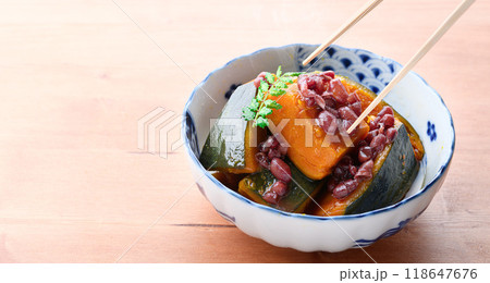 郷土料理 かぼちゃ いとこ煮 （ 従兄弟煮 ） 118647676