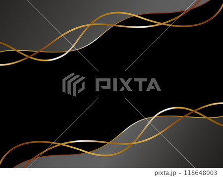 高級感のある抽象的な背景 横位置 ブラック&ゴールド 高級感のある抽象的な背景 横位置 ブラック&ゴールド 118648003