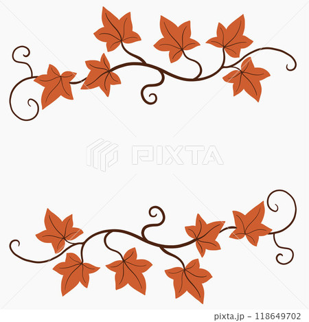 Floral ivy drawing decorative ornament flat design. Floral ivy drawing decorative ornament flat design. 118649702