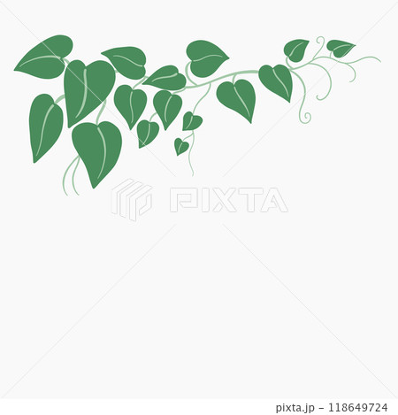 Floral ivy drawing decorative ornament flat design. Floral ivy drawing decorative ornament flat design. 118649724