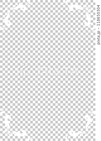 白色の四隅のアラベスク模様 白色の四隅のアラベスク模様 118650304