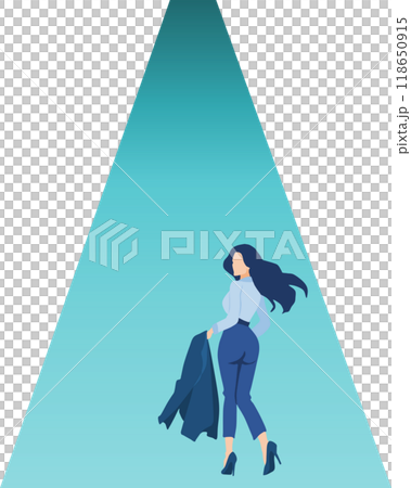 未来に向かって一直線の女性実業家(ビジネスウーマン)のイラスト 未来に向かって一直線の女性実業家(ビジネスウーマン)のイラスト 118650915