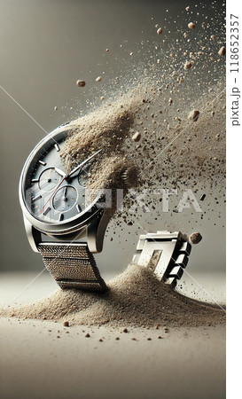砂に崩れる腕時計 砂に崩れる腕時計 118652357