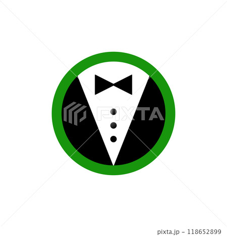 Dress code symbol with green ring around. Dress code symbol with green ring around. 118652899