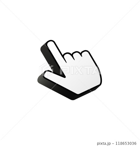 White hand cursor for computer. 118653036