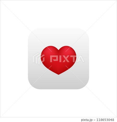 Love application with heart for mobile phone. Logo of menstruation app. 118653048