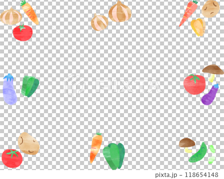 可愛的蔬菜框 可愛的蔬菜框 118654148