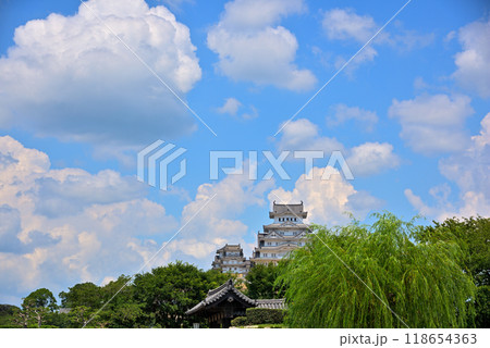 《兵庫県》姫路市大手前通りから見る姫路城 118654363