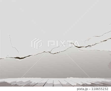 White old concrete wall grunge texture with copy space for text. Grunge gray texture of chips, cracks, scratches 118655232
