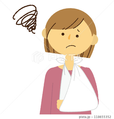 腕を怪我している男性 118655352