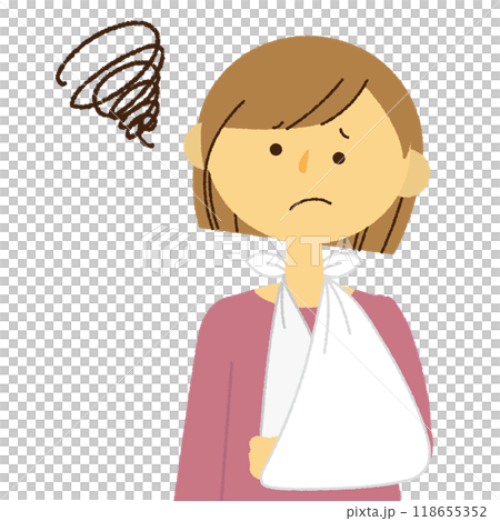 腕を怪我している男性 118655352