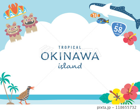 海と空の沖縄フレーム 海と空の沖縄フレーム 118655732