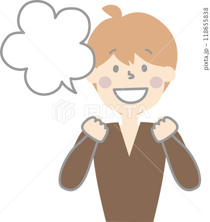 collection set of cute doodle hand draw facial expression speech bubble balloon with happy boy man character, text box think speak talk banner, flat png transparent element design 118655838