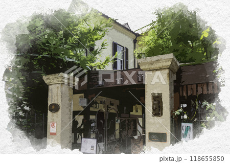 水彩画風 神戸 英国館 兵庫県神戸市 水彩画風 神戸 英国館 兵庫県神戸市 118655850