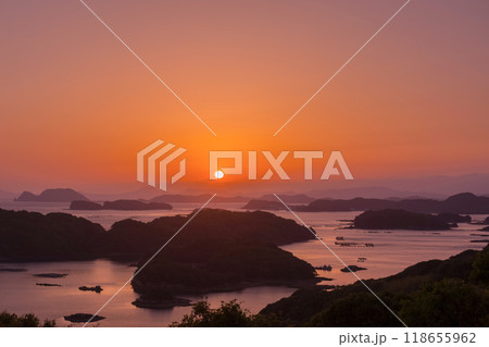 九十九島の夕日 九十九島の夕日 118655962