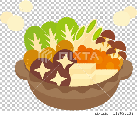 Illustration material of hot pot cooking 118656132