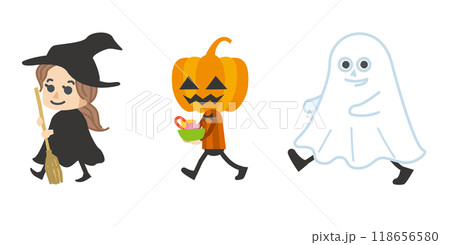 ハロウィンのコスプレをする子供 118656580